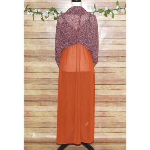 Dear John Elia Sleeveless Maxi Dress Size M Adjustable Straps V-Neck Lined Ruffl - Picture 5 of 11